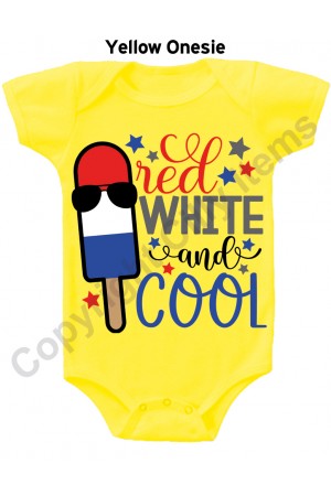Red White and Cool Gerber Baby Onesie