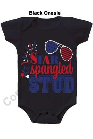 Star Spangled Stud Gerber Baby Onesie