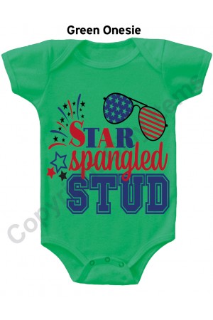 Star Spangled Stud Gerber Baby Onesie