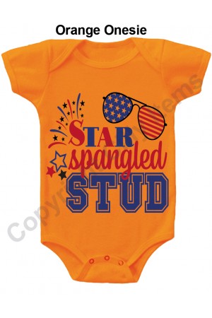 Star Spangled Stud Gerber Baby Onesie