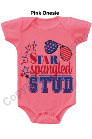 Star Spangled Stud Gerber Baby Onesie