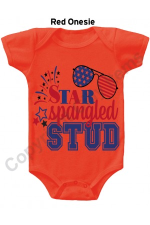 Star Spangled Stud Gerber Baby Onesie