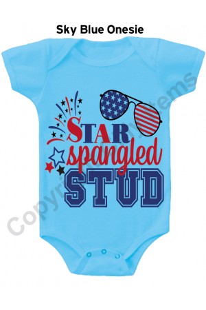 Star Spangled Stud Gerber Baby Onesie